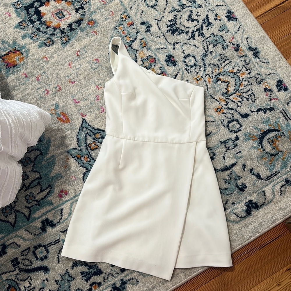 White one shoulder mini dress!
